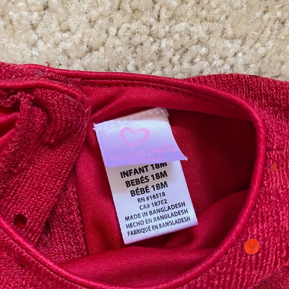 YOUNGLAND BABY Red Dress - 18 Months - Picture 3 of 4